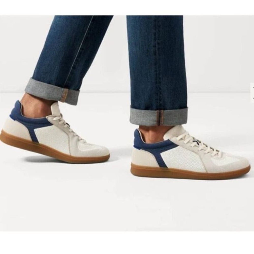 Rothy's Cream and Blue Athletic Shoes